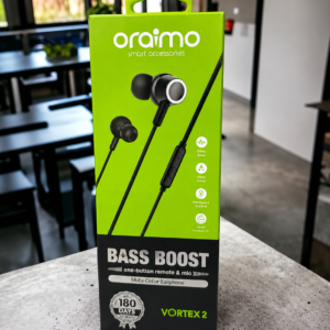 Oraimo Vortex 2 Wired Handsfree – Deep Bass Earphones with HD Mic | Original