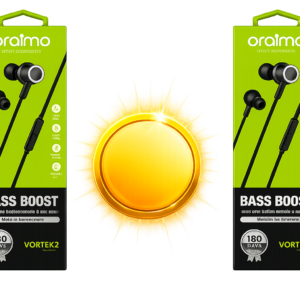 Oraimo Vortex 2 Wired Handsfree β Deep Bass Earphones with HD Mic Buy 1+1
