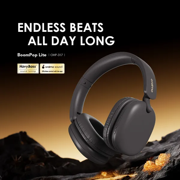 Oraimo BoomPop Lite ENC Headphones – Wireless Bluetooth 5.4 | 70H Playtime | Deep Bass | Original Oraimo Headphones Pakistan - Image 5