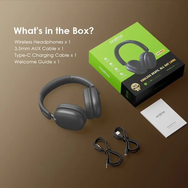 Oraimo BoomPop Lite ENC Headphones – Wireless Bluetooth 5.4 | 70H Playtime | Deep Bass | Original Oraimo Headphones Pakistan - Image 6