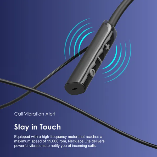 oraimo Necklace Lite OEB-311 Wireless Neckband Headphones – 30-Hour Playtime, Call Vibration & Deep Bass - Image 5