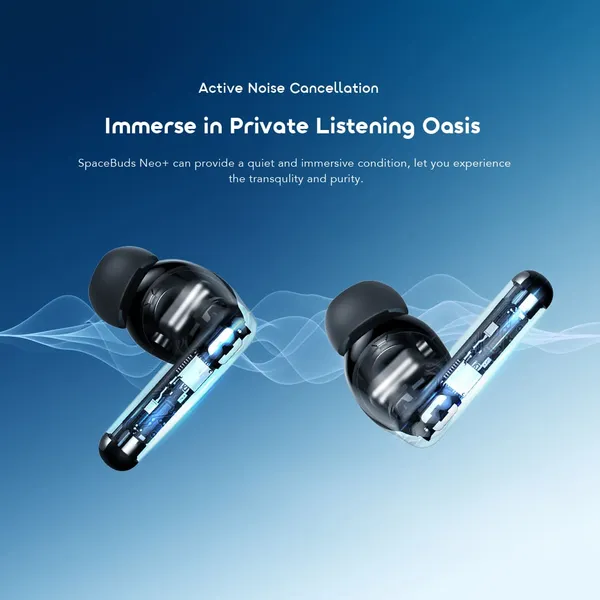 oraimo SpaceBuds Neo+ OTW-323P ANC Wireless Earbuds – Spatial Audio & 30-Hour Playtime - Image 2